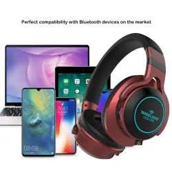 Draadloos - Bluetooth sporthoofdtelefoon - koptelefoon - microfoon - LedOor- & hoofdtelefoons