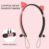 Bluetooth - draadloze koptelefoon - microfoon - in-ear koptelefoon - Led-lichtgevende kattenorenOor- & hoofdtelefoons