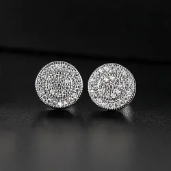 Elegant - kleine ronde kristallen oorknopjesOorbellen