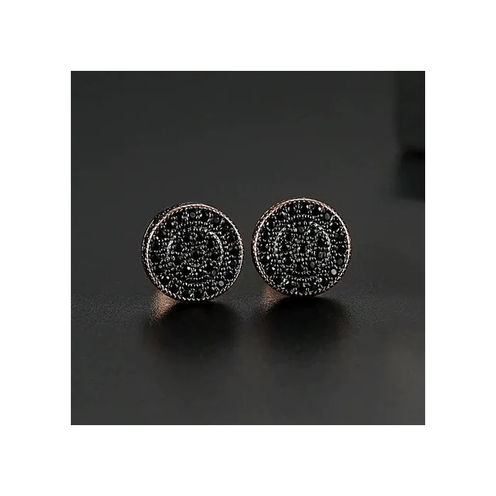 Elégant - petites boucles d'oreilles rondes en cristal