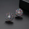 Elegante ronde oorbellen met kristallenOorbellen