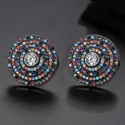 Elegante ronde oorbellen met kristallenOorbellen