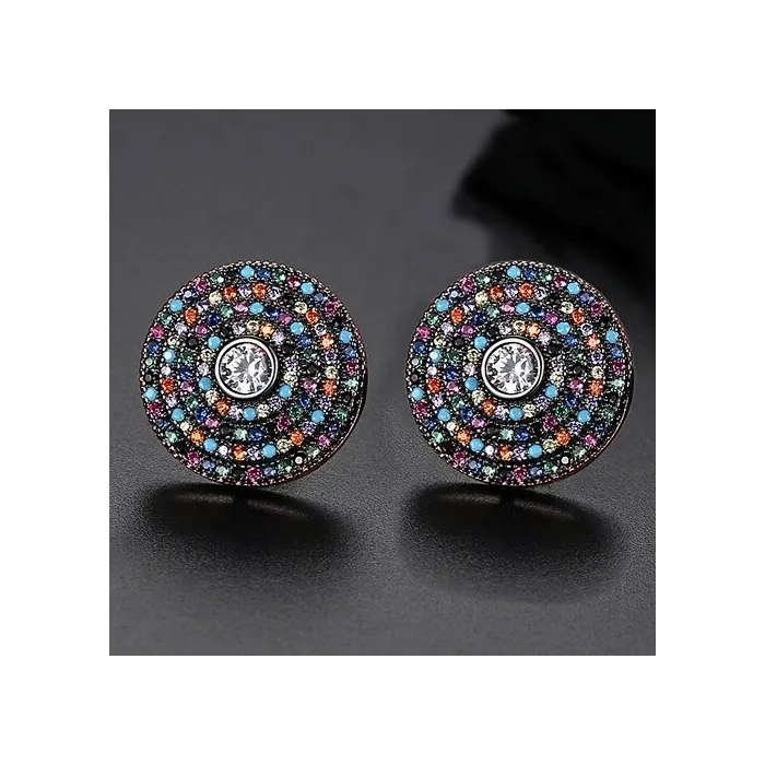 Elegante ronde oorbellen met kristallenOorbellen