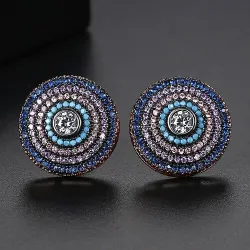 Elegante ronde oorbellen met kristallenOorbellen