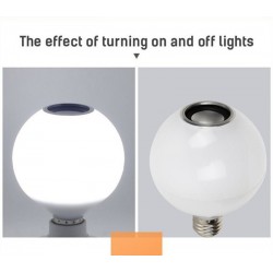 12W - E27 - RGB - ampoule LED avec haut-parleur Bluetooth - télécommande