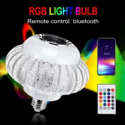 E27 - ampoule LED RGB avec haut-parleur Bluetooth sans fil - télécommande - 110V-220V 6W