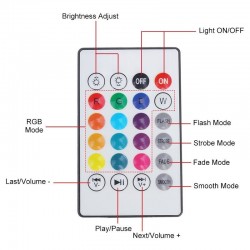 E27 - ampoule LED RGB avec haut-parleur Bluetooth sans fil - télécommande - 110V-220V 6W