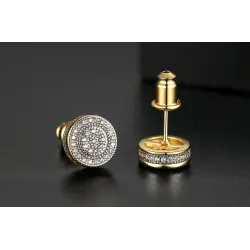 Elegant - kleine ronde kristallen oorknopjesOorbellen