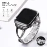 Stainless steel strap & protective case with crystals for Apple Watch 5/4/3/2/1Accessories