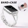 Stainless steel strap & protective case with crystals for Apple Watch 5/4/3/2/1Accessories