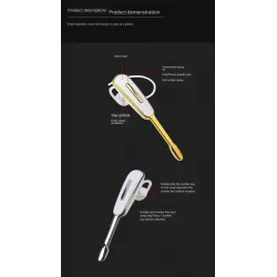 Mini - Bluetooth-oorhaak - handsfree - leren oortelefoon met microfoon - noise cancellingOor- & hoofdtelefoons