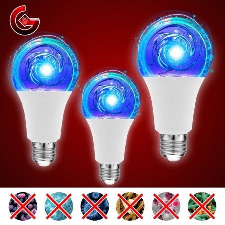 E27 - 5W - 7W - 10W - ultraviolette lamp - LED - kiemdodende lamp - sterilisator - desinfectie - mijtverwijderaarE27