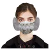2 in 1 - gezichtsmasker / oorkappen - kanten bloemenprintMondmaskers