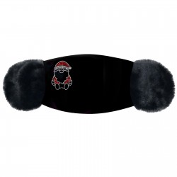 2 in 1 - gezichts / mondmasker met oorkappen - kerstprintMondmaskers