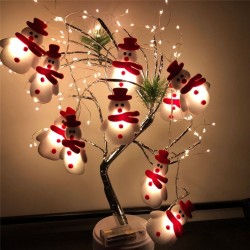 Boucle avec des snowmans - lumières décoratives de l'arbre de Noël LED