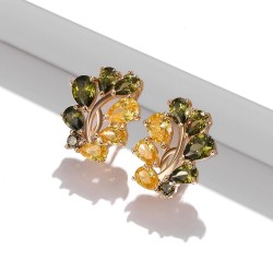 Olive tree color zircon - luxurious earringsEarrings
