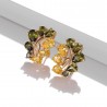 Arbre d'olivier de couleur zircon - boucles d'oreilles luxueuses