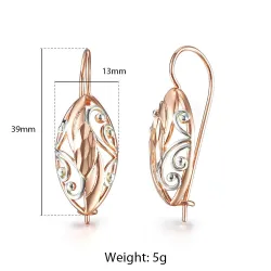 Fleurs coupées - zircon cube - boucles d'oreilles en cristal