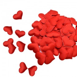 Satijnen hartjes bloemblaadjes - confetti - bruiloften / tafels / bedden / Valentijnsdag decoratie - 100 stuks - 35 mmValenti...