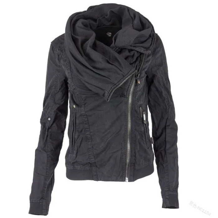 Retro style gothique - courte veste chaude - avec fermeture éclair