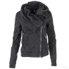 Retro style gothique - courte veste chaude - avec fermeture éclair
