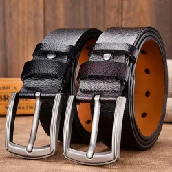 Echt leren riem - vintage metalen gespRiemen