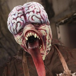 Masque zombie biochimique - avec une langue longue - latex - Halloween / masquerades
