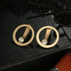 Elegante ronde oorbellen met kristalOorbellen