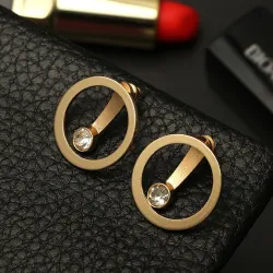 Elegante ronde oorbellen met kristalOorbellen