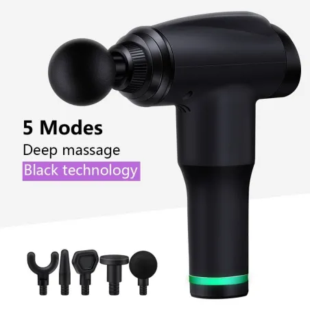 Massage pistool - diepe spierontspanning - pijnverlichting - 5-kops body massager met opbergtasMassage
