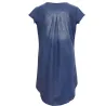 Robe denim à manches courtes - V-neck - design souple