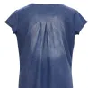 Robe denim à manches courtes - V-neck - design souple