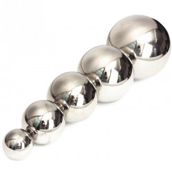Silver decorative ball - mirror effect - stainless steel