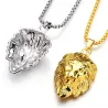 Pendentif tête de Lion - collier en or