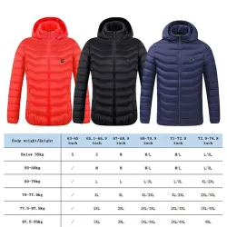 Veste chauffée USB avec capuche / fermeture éclair - en coton - unisexe