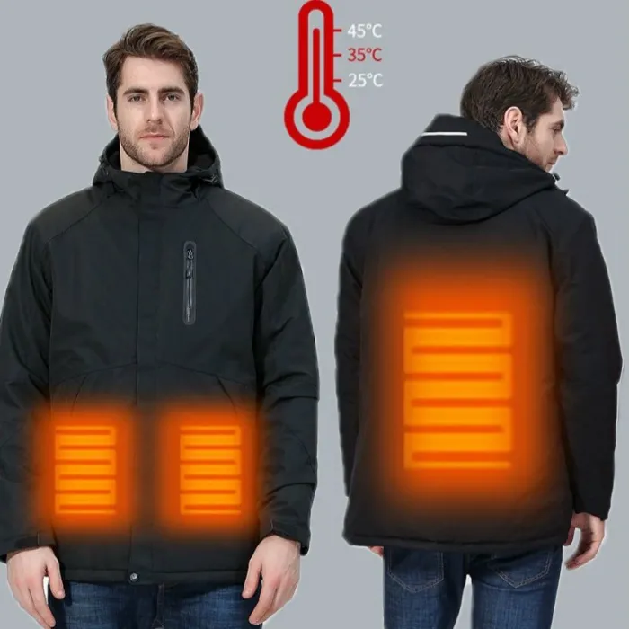 USB - verwarmde thermische jas met capuchon / ritsen - waterdichtJassen