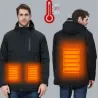 USB - verwarmde thermische jas met capuchon / ritsen - waterdichtJassen