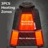 USB - verwarmde thermische jas met capuchon / ritsen - waterdichtJassen