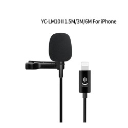 YC-LM10 II - 1,5 m - 3 m - 6 m - professionele microfoon Lavalier - kabel voor iPhoneMicrofonen
