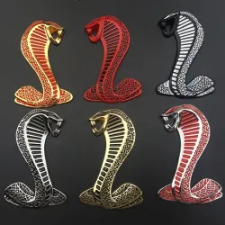 Cobra 3D - emblème métallique - autocollant