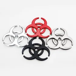 3D biohazard - metalen embleem - autostickerStickers