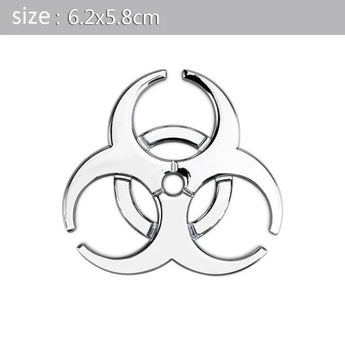 3D biohazard - metalen embleem - autostickerStickers