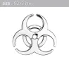 3D biohazard - metalen embleem - autostickerStickers