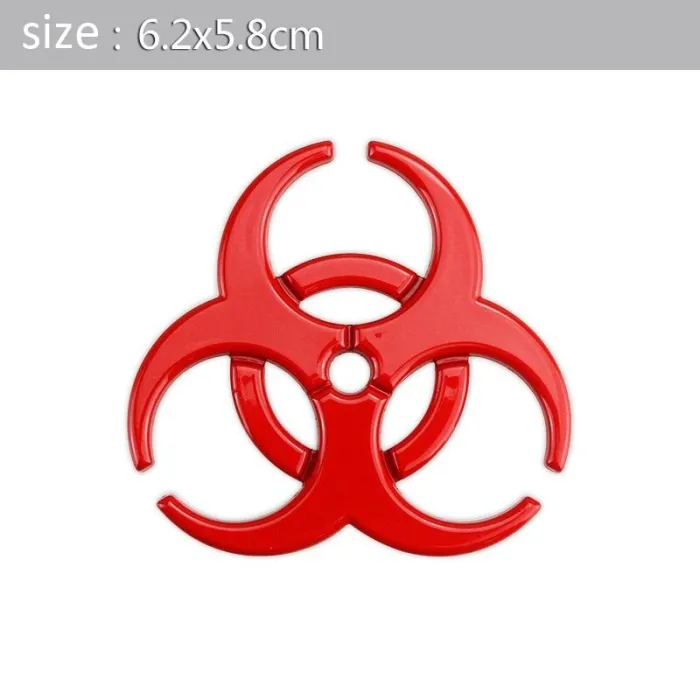 3D biohazard - metalen embleem - autostickerStickers