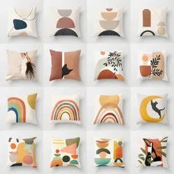 Design abstrait imprimé - housse de coussin - polyester - 40 * 40cm - 45 * 45cm