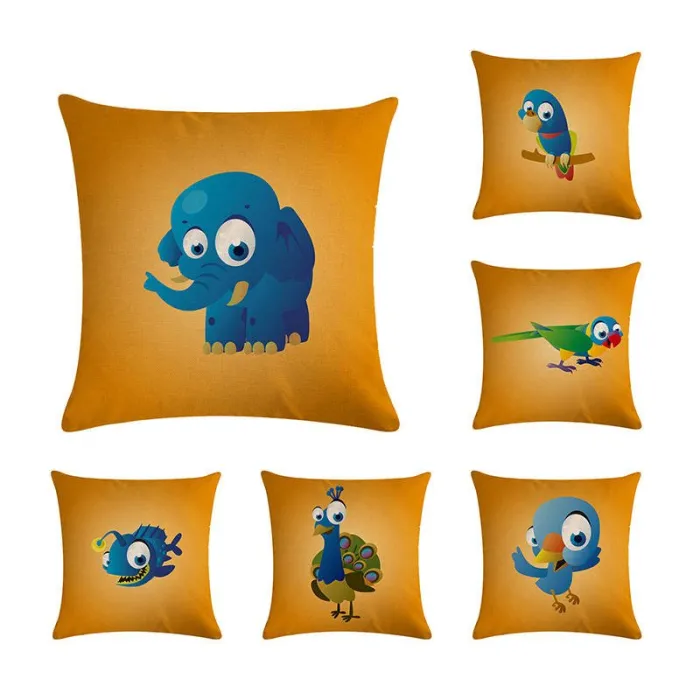 Cartoon animals - cushion cover - cotton - 45 * 45cmCushion covers