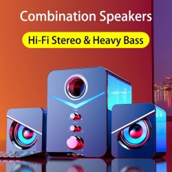 Computerspeakerset - Bluetooth 5.0 - USB - stereogeluid - basBluetooth Luidsprekers