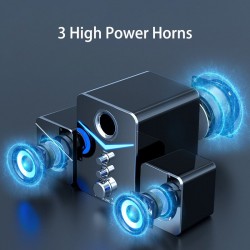 Computerspeakerset - Bluetooth 5.0 - USB - stereogeluid - basBluetooth Luidsprekers