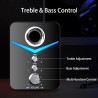 Computerspeakerset - Bluetooth 5.0 - USB - stereogeluid - basBluetooth Luidsprekers