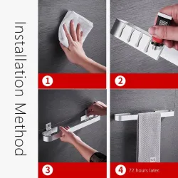 Handdoekhouder - wandmontage - waterdicht - keuken - badkamerBadkamer & Toilet